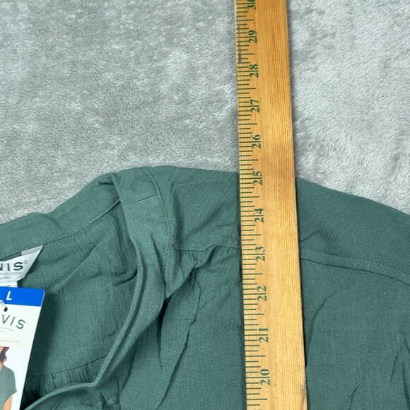 Orvis Womens Green Short Sleeve Button-Up Blouse Size L NWT 6622 - Picture 6 of 8